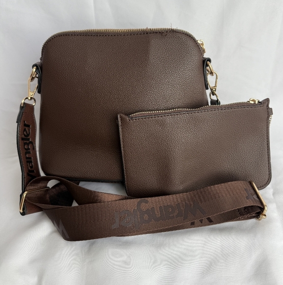 Wrangler Crossbody Bag Set Of 2 Brown Faux Leather - Picture 2 of 8
